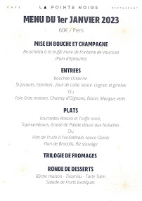 Restaurant La Pointe Noire à Fontaine-de-Vaucluse - menu / carte