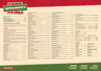 Menu du Spizzometro - Firenze à Florence