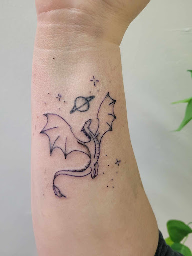 Explore feminine horse tattoo ideas, creative tattoo ideas in Charlotte, available at BNI-Tattoos