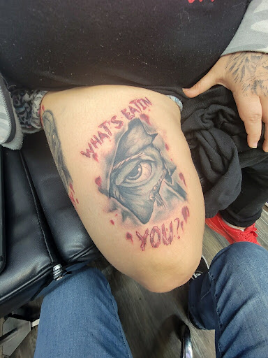 Explore to infinity and beyond tattoo ideas, creative tattoo ideas in Memphis, available at Sinister Tattoo