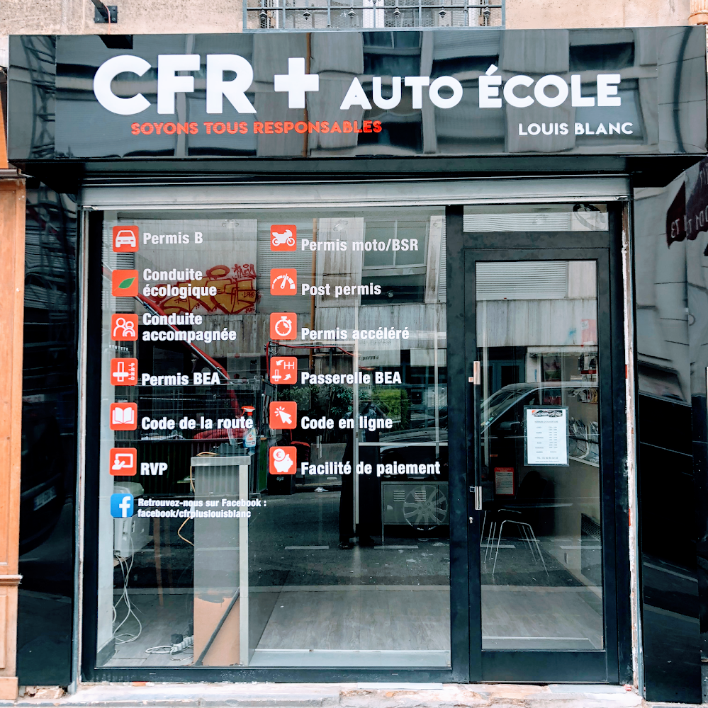 photo de l'auto ecole Auto École CFR+ Louis Blanc Paris 10