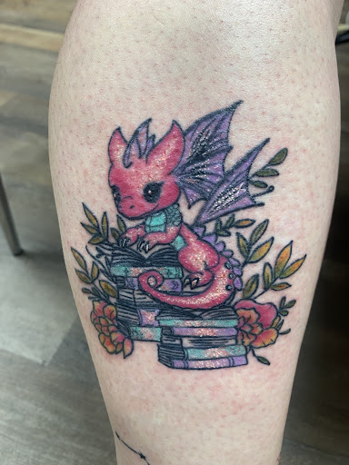 Explore religious sleeve tattoo ideas, creative tattoo ideas in Lake City, available at Crooked Spines Tattoo Studio