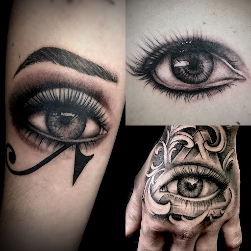 Explore forearm lion tattoo ideas, creative tattoo ideas in Barre, available at Rock City Tattoo