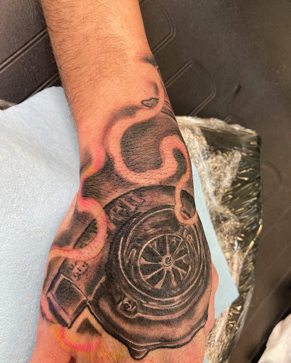 Explore spain tattoo ideas, creative tattoo ideas in Mckinney, available at Borrowed Time Fine Art Gallery Tattoo Shop