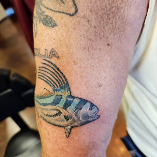 Explore koi sleeve tattoo ideas, creative tattoo ideas in Palm Coast, available at Elite Custom Tattooing