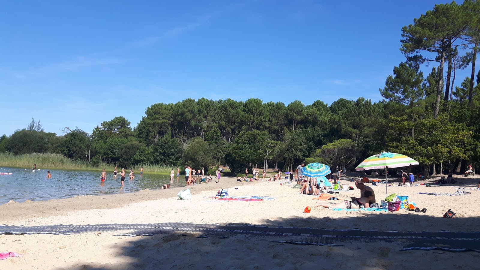 Sanguinet plage'in fotoğrafı - rahatlamayı sevenler arasında popüler bir yer