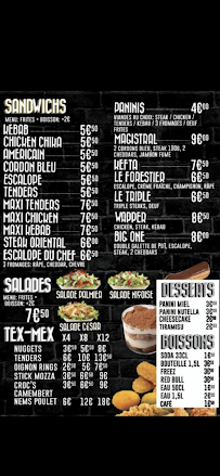 Menu / carte de Snack Le Palmier à Hyères