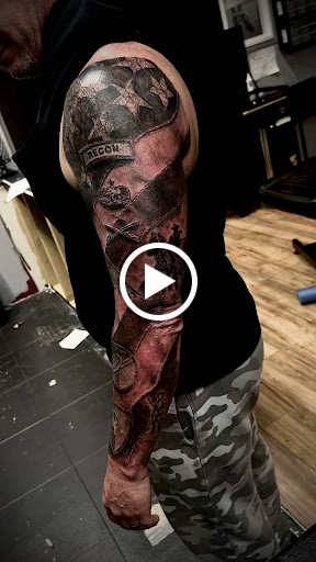 Explore cover up tattoo ideas shoulder, creative tattoo ideas in Brunswick, available at Brunswick Tattoo Company