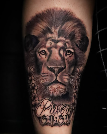 Explore half and half tattoo ideas, creative tattoo ideas in Longwood, available at Trinity Tattoo Co Inc