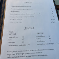 Menu du Vespero à Piombino