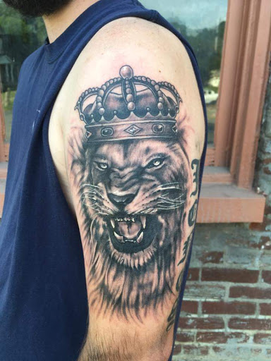 Explore cool arm sleeve tattoo ideas, creative tattoo ideas in Pennsboro, available at Juxd Tattoos