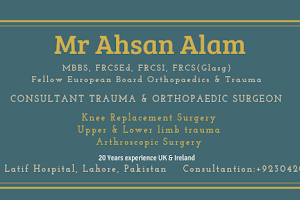 Mr Ahsan Alam FRCS(Edin) FRCS(Ireland) FRCS(Glasg) FeBOT Consultant Orthopaedic Surgeon image