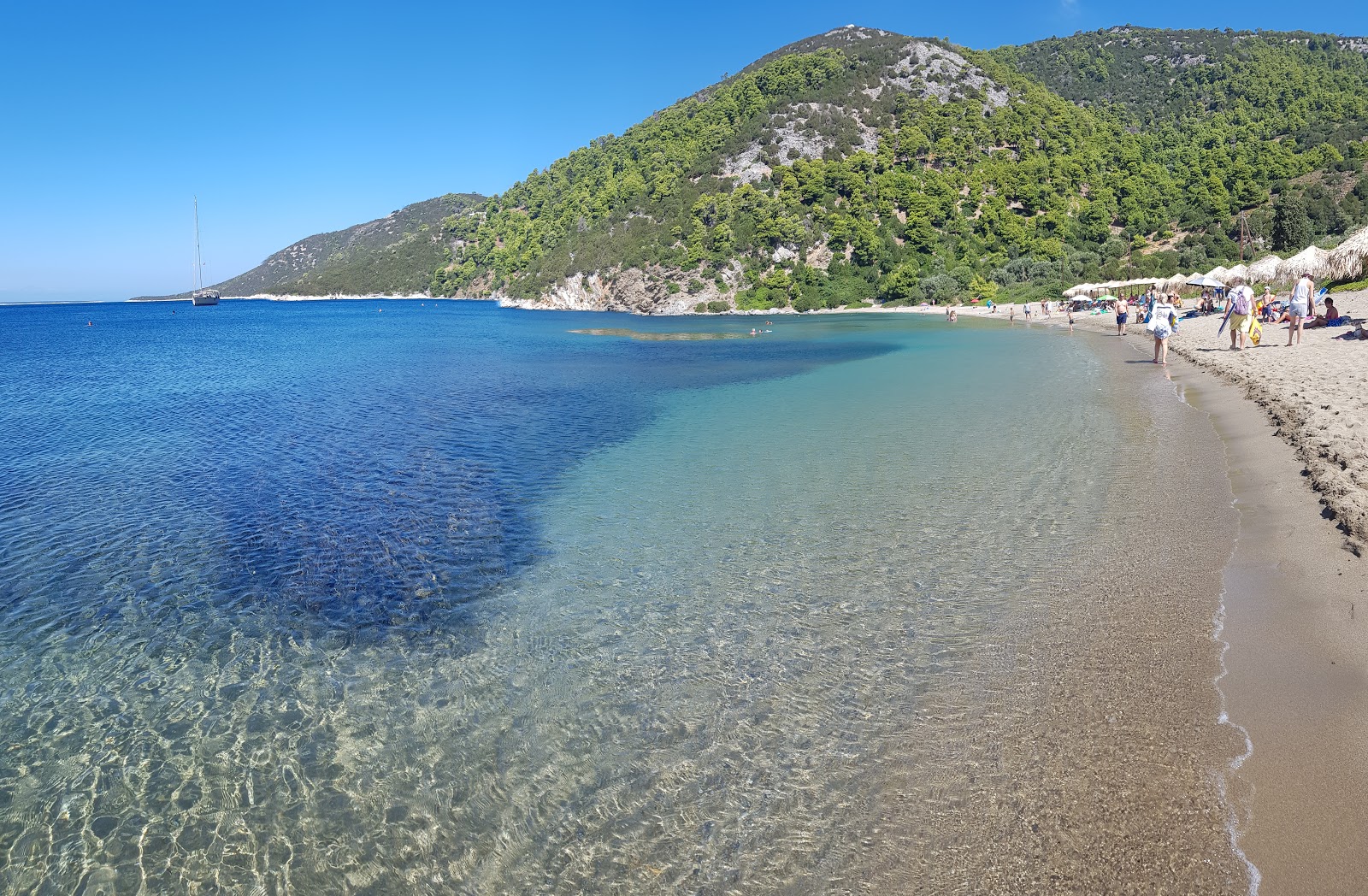 Photo of Pefkos beach with bright sand surface