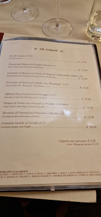 Taverna del Lupo à Gubbio menu