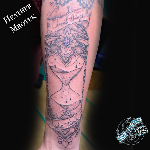 Explore mother name tattoo ideas, creative tattoo ideas in Hayward, available at Three Tentacles Tattoo Studio