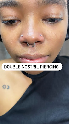 Explore middle of boob tattoo ideas, creative tattoo ideas in Plano, available at Karma Ink Tattoos Piercing, Clothing & Jewelry