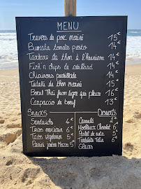 Menu / carte de Restaurant de plage Seignosse le Penon : fish&chips, chipirons, etc | Le Cabanon Beach House à Seignosse