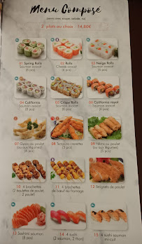 Restaurant japonais Sushi Tokyo à Paris (le menu)