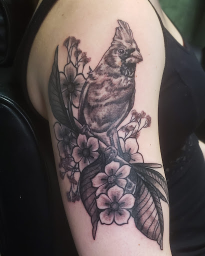 Explore psychedelic mushroom tattoo ideas, creative tattoo ideas in Lagrangeville, available at Black Cherry Tattoo Studio NY