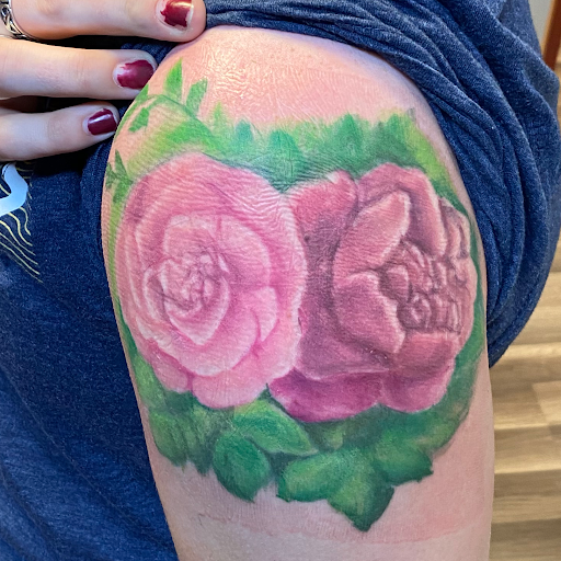 Explore justice tattoo ideas, creative tattoo ideas in Helena, available at Velvet Rose Tattoo