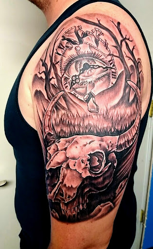 Explore nashville tattoo ideas, creative tattoo ideas in Redding, available at DEADLIFT TATTOO