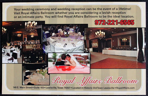 Wedding Venue «Royal Affairs Ballroom», reviews and photos, 140 E Main St, Lewisville, TX 75057, USA