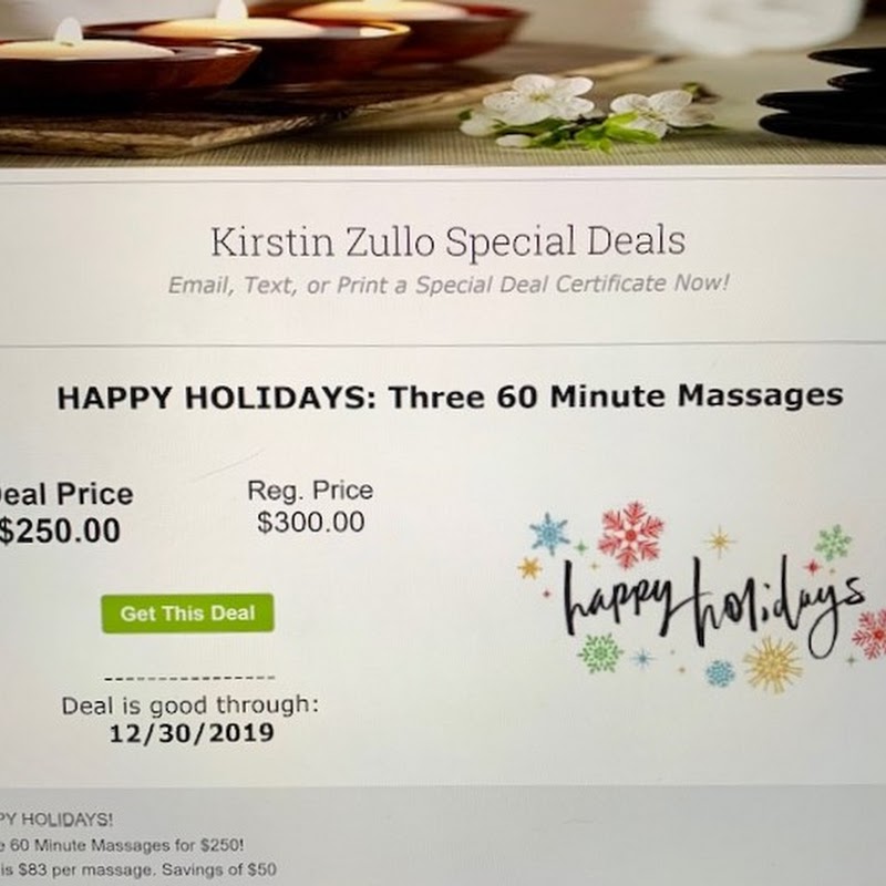 Kirstin Zullo, Licensed Massage Therapist