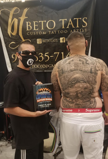 Explore upper back tattoo ideas, creative tattoo ideas in Round Rock, available at Beto Tats