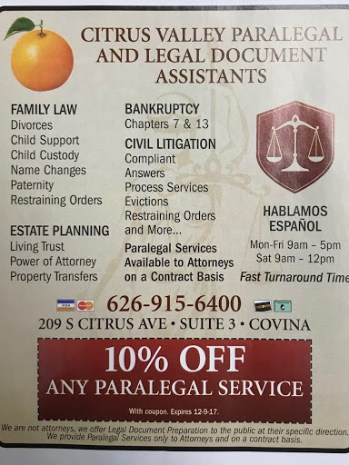 Citrus Valley Paralegal and Attorney Services