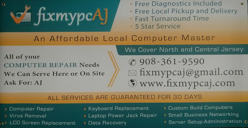 Computer Repair Service «Fix My PC AJ Superior Computer Repair Service in Montclair», reviews and photos, 129 Watchung Ave, Montclair, NJ 07043, USA