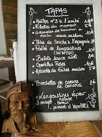 Menu du LA CALE à La Couarde-sur-Mer