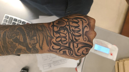 Explore cursive tattoo ideas, creative tattoo ideas in Bakersfield, available at Bakersfield Tattoo & Piercing