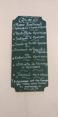 Le Saint Vernier à Semur-en-Auxois menu