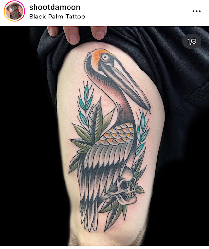 Explore 90's cartoon tattoo ideas, creative tattoo ideas in Orange, available at Black Palm Tattoo