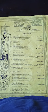 Restaurant Schankwirtschaft Zum Grenadier à Wolkenstein (le menu)
