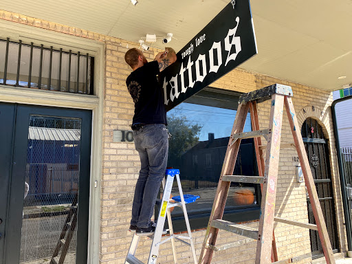 Explore tattoo on leg ideas, creative tattoo ideas in New Orleans, available at TOUGH LOVE TATTOOS