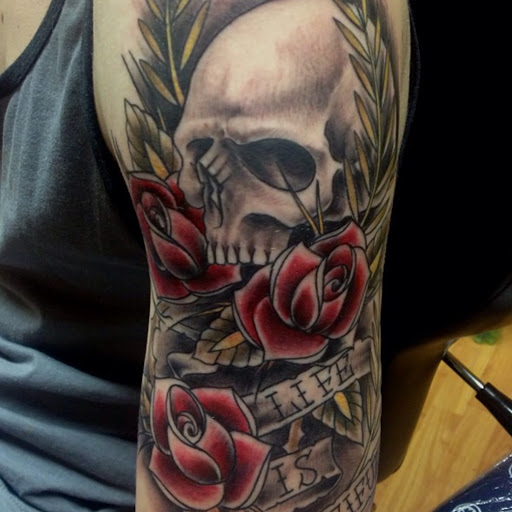 Explore ekg tattoo ideas, creative tattoo ideas in Columbia, available at Nyce Tattoos