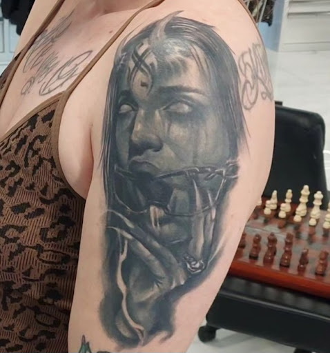 Explore metal gear solid tattoo ideas, creative tattoo ideas in Lockeford, available at Lucky You Tattoos Lockeford