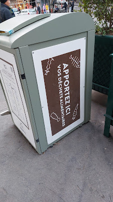 Point de collecte déchets alimentaires à Paris