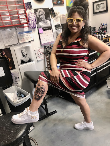 Explore lion and lamb tattoo ideas, creative tattoo ideas in Anchorage, available at HardLines Tattoo & Design