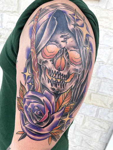 Explore back tattoo ideas, creative tattoo ideas in Lakeview, available at Backwoods Tattoo Studio