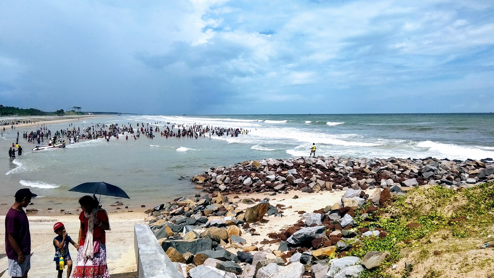 Photo of Digha Beach with concrete cover surface