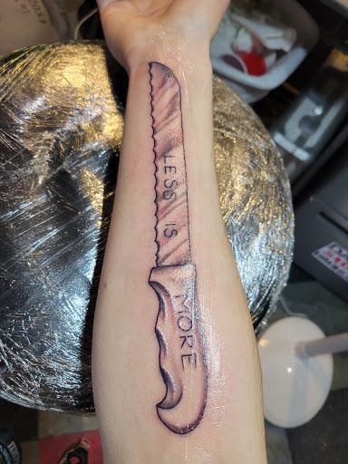 Explore upper chest tattoo ideas, creative tattoo ideas in Green Bay, available at Darkside Tattoo By Jesse Skywalker