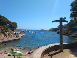 Photo de Cala Aiguafreda entouré de montagnes