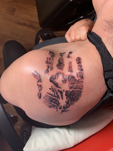 Explore dead dog tattoo ideas, creative tattoo ideas in Odessa, available at Evil Ink Tattoo