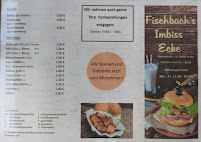 Menu du Fischbach‘s Imbiss-Ecke à Prüm