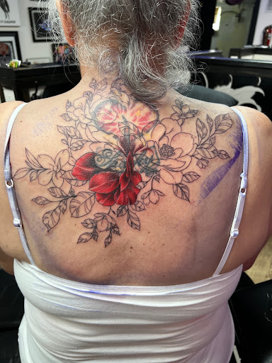 Explore sleeve tattoo idea, creative tattoo ideas in Jefferson, available at Slammin Ink Tattoo