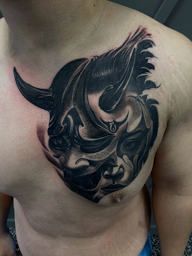 Explore psychedelic mushroom tattoo ideas, creative tattoo ideas in Oklahoma City, available at Oklahoma Tattoo Collective