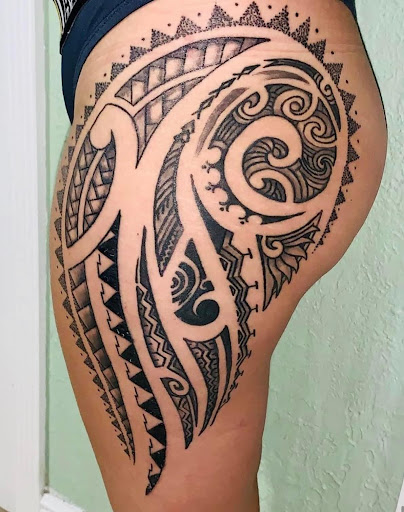 Explore japanese neck tattoo ideas, creative tattoo ideas in Ocala, available at Beauty in a Canvas Tattoo and Art Gallery