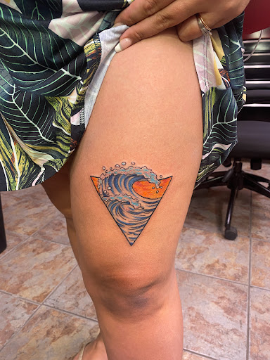 Explore sunscreen tattoo ideas, creative tattoo ideas in Springfield, available at Anchored Ink Tattoo & Piercing by SPLAT LLC